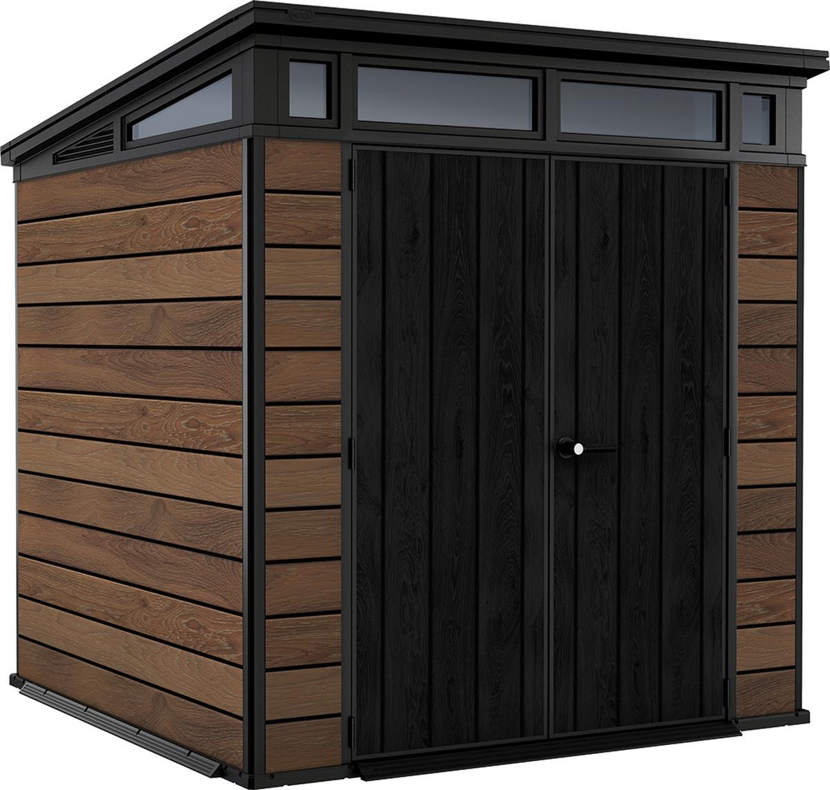 KETER Pent Signature Horizontales Gartenhaus 7X7 216 X 226 X 216 cm Braun 259814