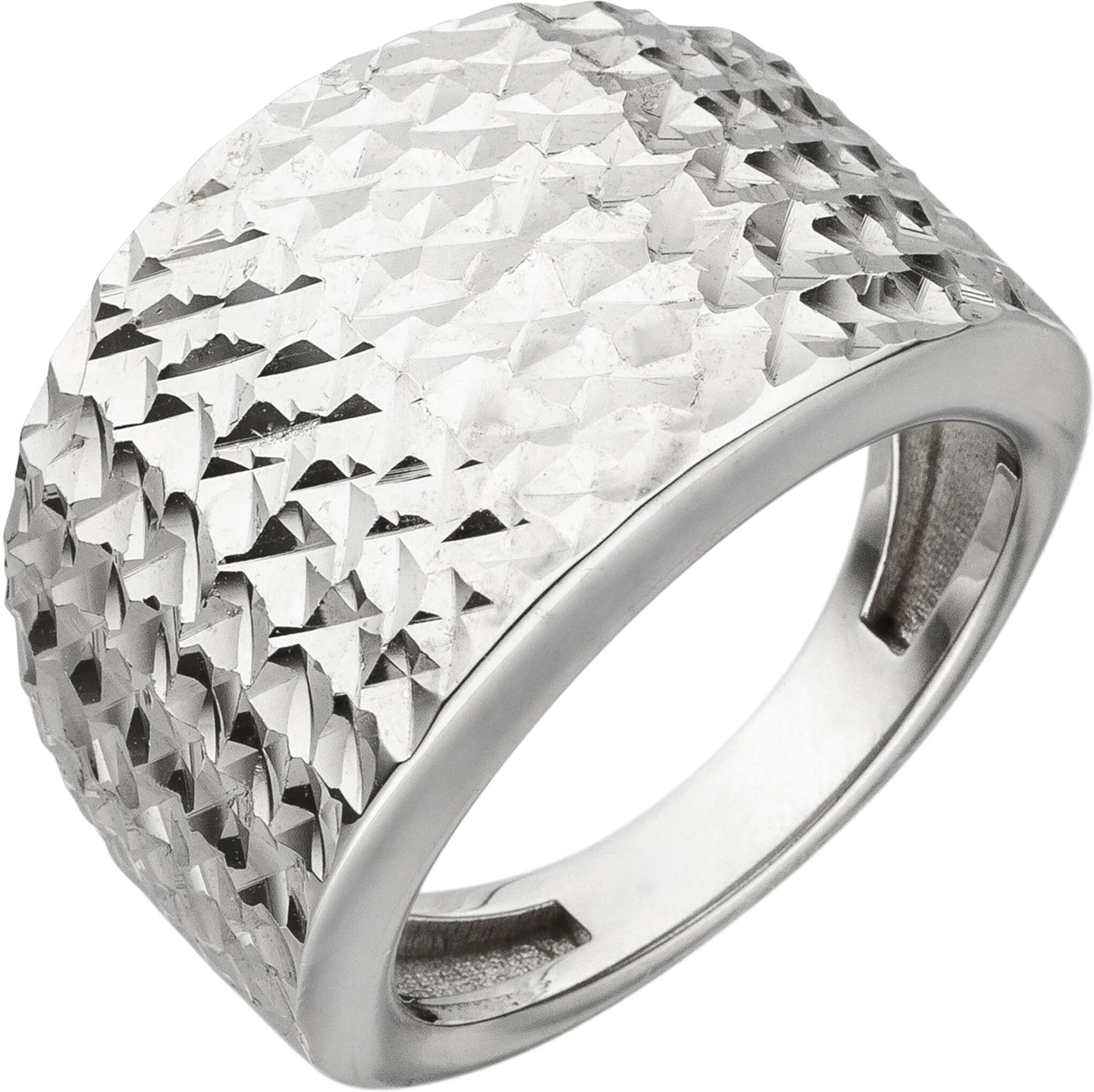 Fingerring JOBO Gr. 50, silber (silber 925), Fingerringe, Damen, 50, Silber 925 (Sterlingsilber), Fingerring, 925 Silber mit Struktur