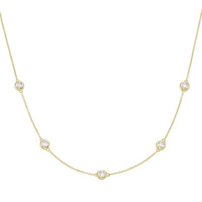 Goldkette LUIGI MERANO "Ankerkette mit Zirkonia, Gold 375", gold, Halsketten, Damen, 45cm, Gelbgold 375, Goldkette