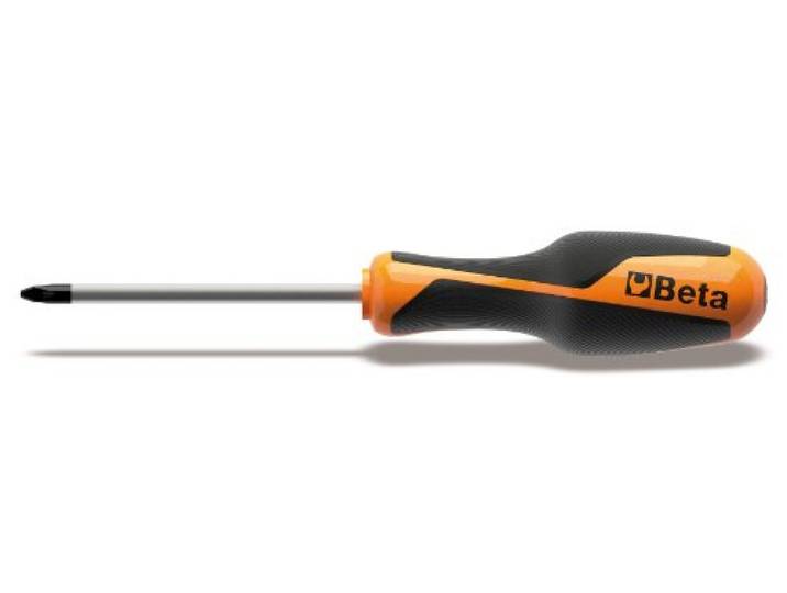 Beta 1262 Schroevendraaier voor Phillips(R)-schroeven, gereedschap (schroeven draaier met ergonomisch design, gering gewicht, hoogwaardige afwerking), zwart/oranje