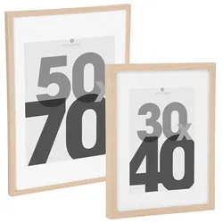 Atmosphera - Set aus 2 Fotorahmen aus Holz 30x40 cm und 50x70 cm