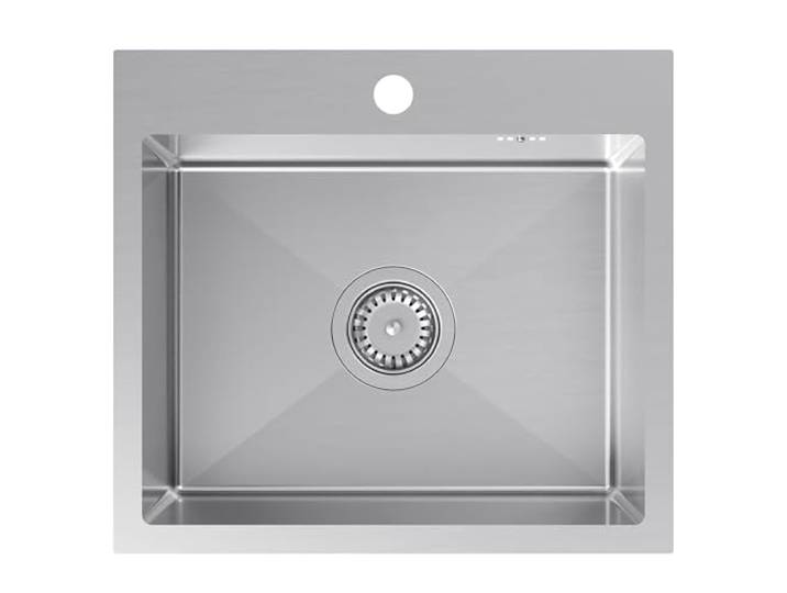 SINK Quality Edelstahlspüle 50x45 cm – kratzfeste PVD-Beschichtung & platzsparender Siphon, Spülbecken Edelstahl 304 für 50 cm Unterschrank, pflegeleichte Küchenspüle
