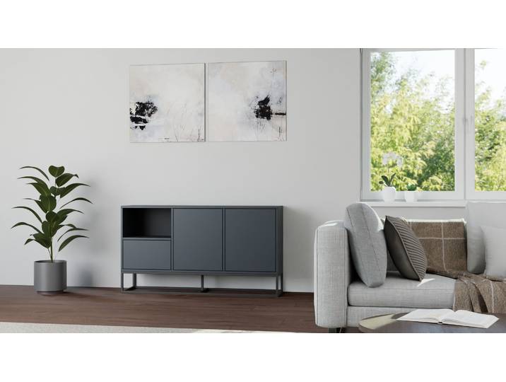 Buffet noir Mélaminé premium Noir