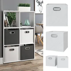 VICCO 2er Set Faltbox  30x30 cm weiß Faltkiste Aufbewahrungsbox Regalbox Box
