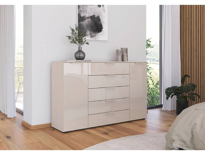 Buffet Flipp en verre type A 160cm Beige/Champagne