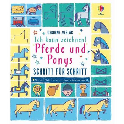 Ich kann zeichnen! Pferde und Ponys - Schritt für Schritt, Taschenbuch von Fiona Watt, Usborne, 978-1-78941-267-3