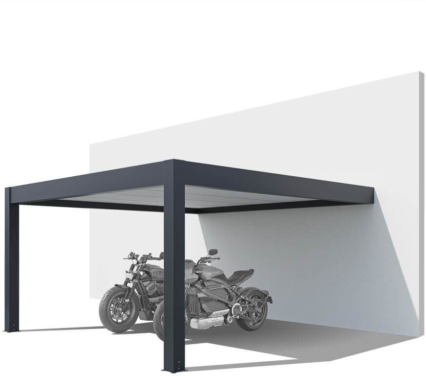 fenetre24.com Carport 4x4 m en aluminium – Protection polyvalente