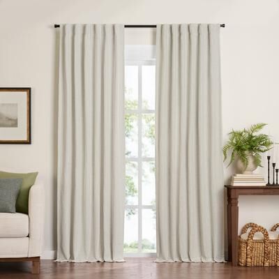 Threadmade Harrow Solid Texture Blackout Window Single Curtain Panel