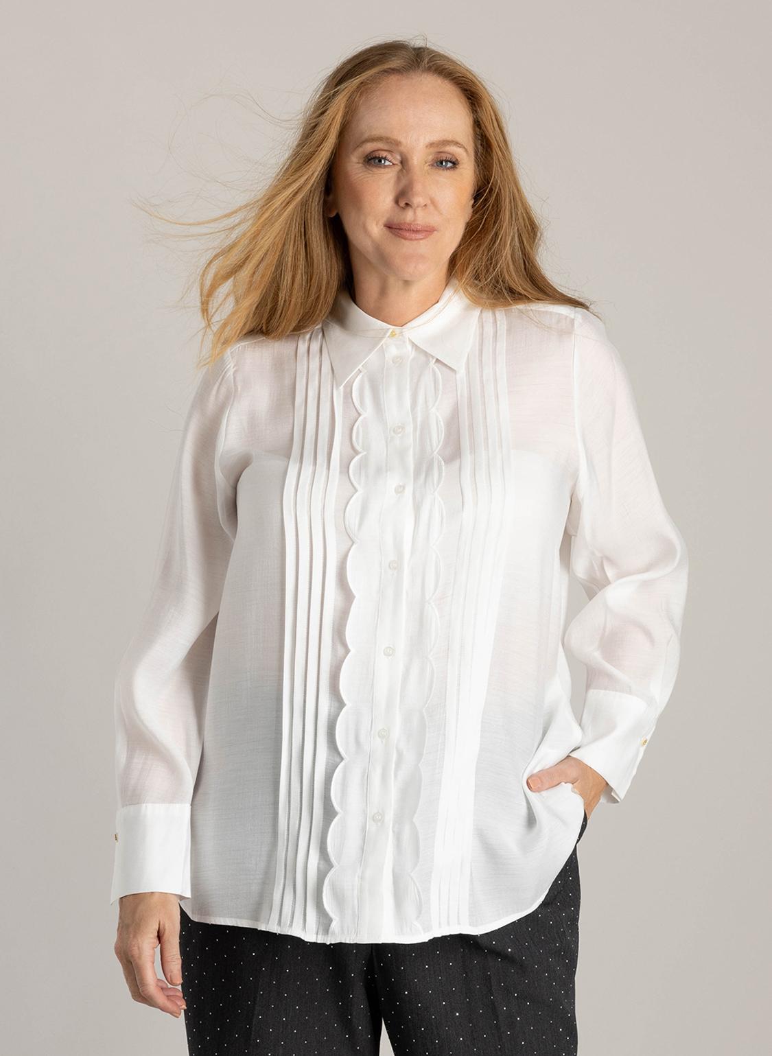 YEST CURVE Halina Tops Off White