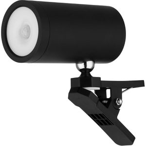 REV-Ritter Leselampe Clip-Leuchte, mit Klemme, LED, dimmbar, warmweiß, USB & Akku, schwarz