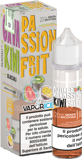 VaporArt Guava Kiwi Passion Fruit Vaporice Liquido Shot 20ml Frutta Tropicale Ghiaccio