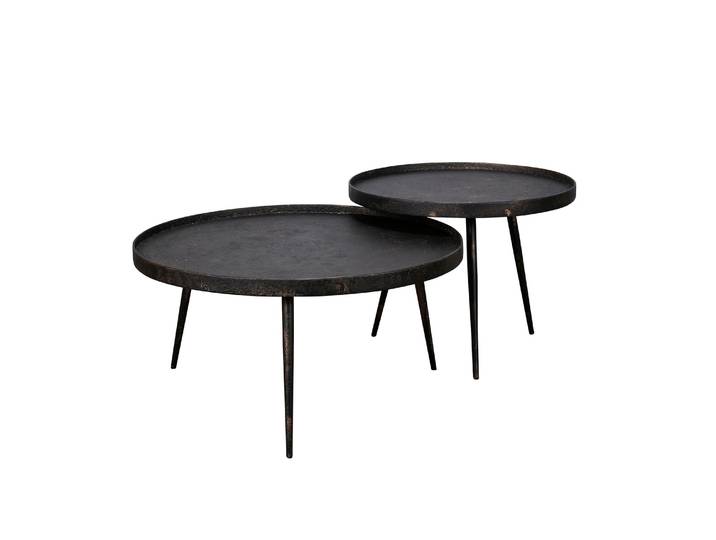 Clemento Metallic Couchtisch organisch