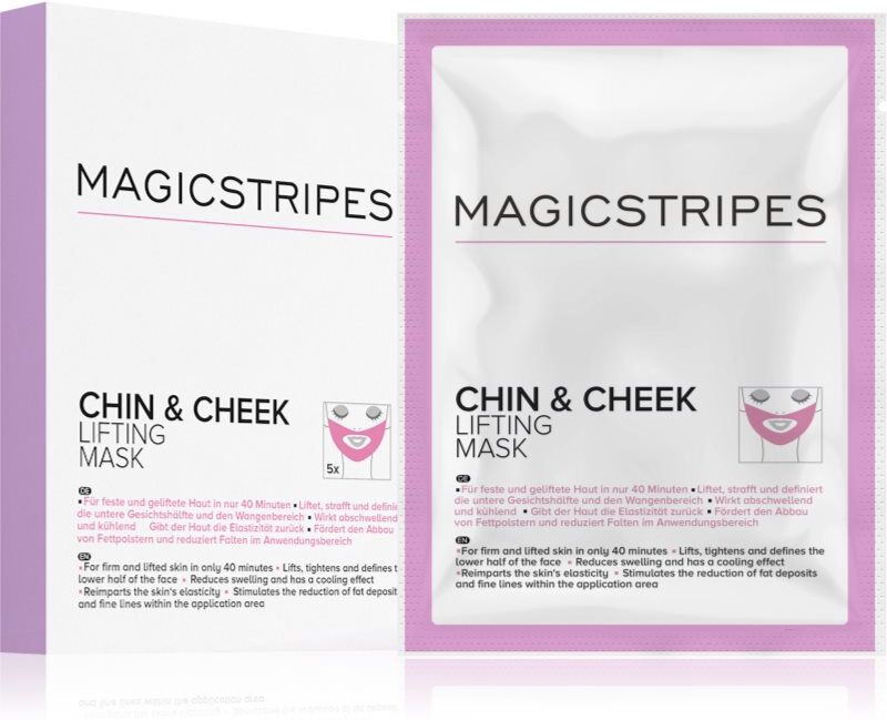 MAGICSTRIPES Chin & Cheek Lifting Mask firming hydrogel mask for the neck and face 5 pc