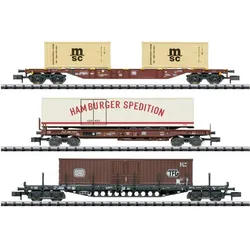 MiniTrix 18702 N 3er-Set Containerwagen der DB (Spur N)