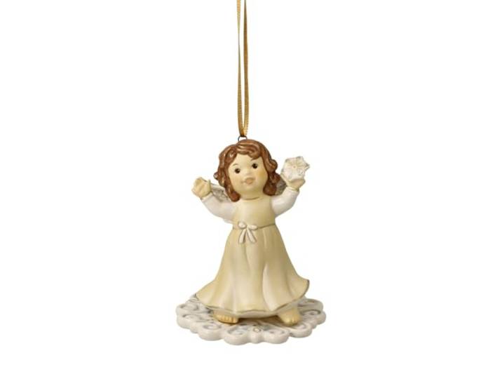 Goebel Engelfigur Winterspaß - Champagner Himmelsboten Weihnachten