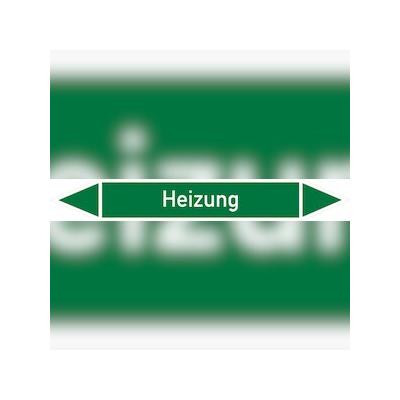 Rohrleitungskennzeichen Heizung - 270x37 mm Folie selbstklebend