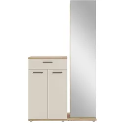 Kompaktgarderobe Malaga Dekor Beige Kaschmir