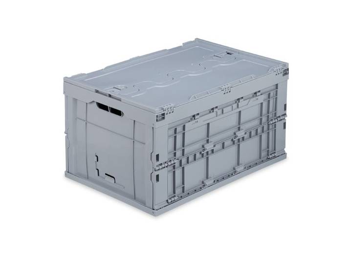Relaxdays 4 x Transportbox 60 L mit Deckel