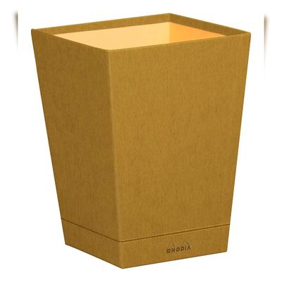 Rhodiarama Papierkorb aus Kunstleder, 27x27x32cm - Gold 194615C