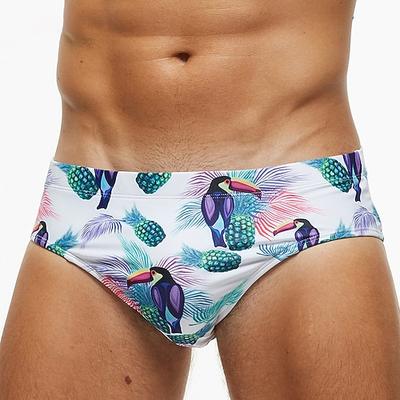 Herren Bademode Badehosen Blumen Tropisch Strand Schwimmbad Sport Basic Schwarz Weiß