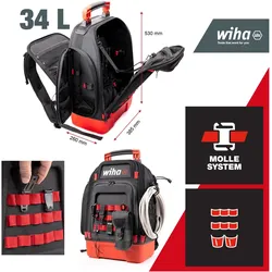 Wiha, Werkzeugkoffer, Werkzeugrucksack mechanic (43 Teile)