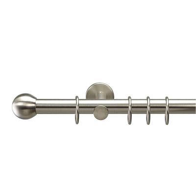 Gardinenstange LIEDECO, silber (silberfarben), L:120cm Ø:20mm, Gardinenstangen