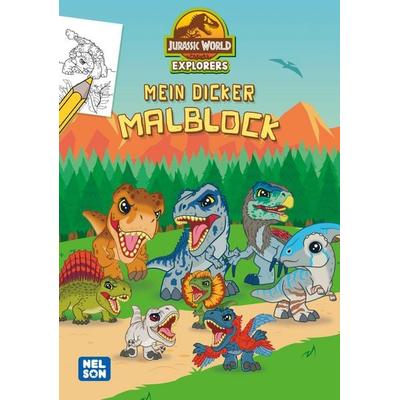 Jurassic World Explorers: Mein dicker Malblock, Taschenbuch von , Nelson, 978-3-8451-2825-2