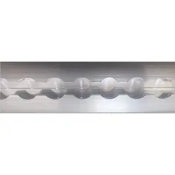 Alu-Zurrschiene halbrund (2000 x 50 x 11,5 mm)
