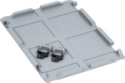 Schäfer Shop Pure Scharnierdeckel Serie Economy für Euroboxen 400 x 300 mm, Kunststoff, grau