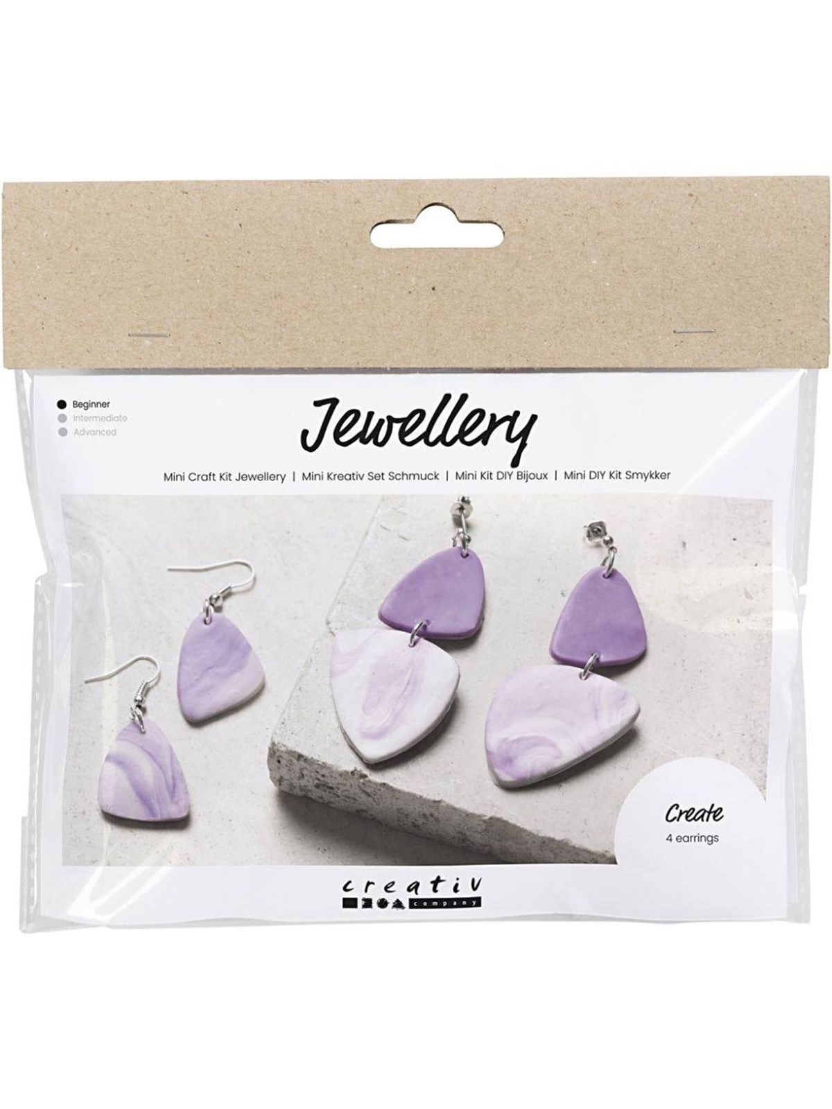 Creativ Company - Mini Hobbyset Jewelry Earrings Purple