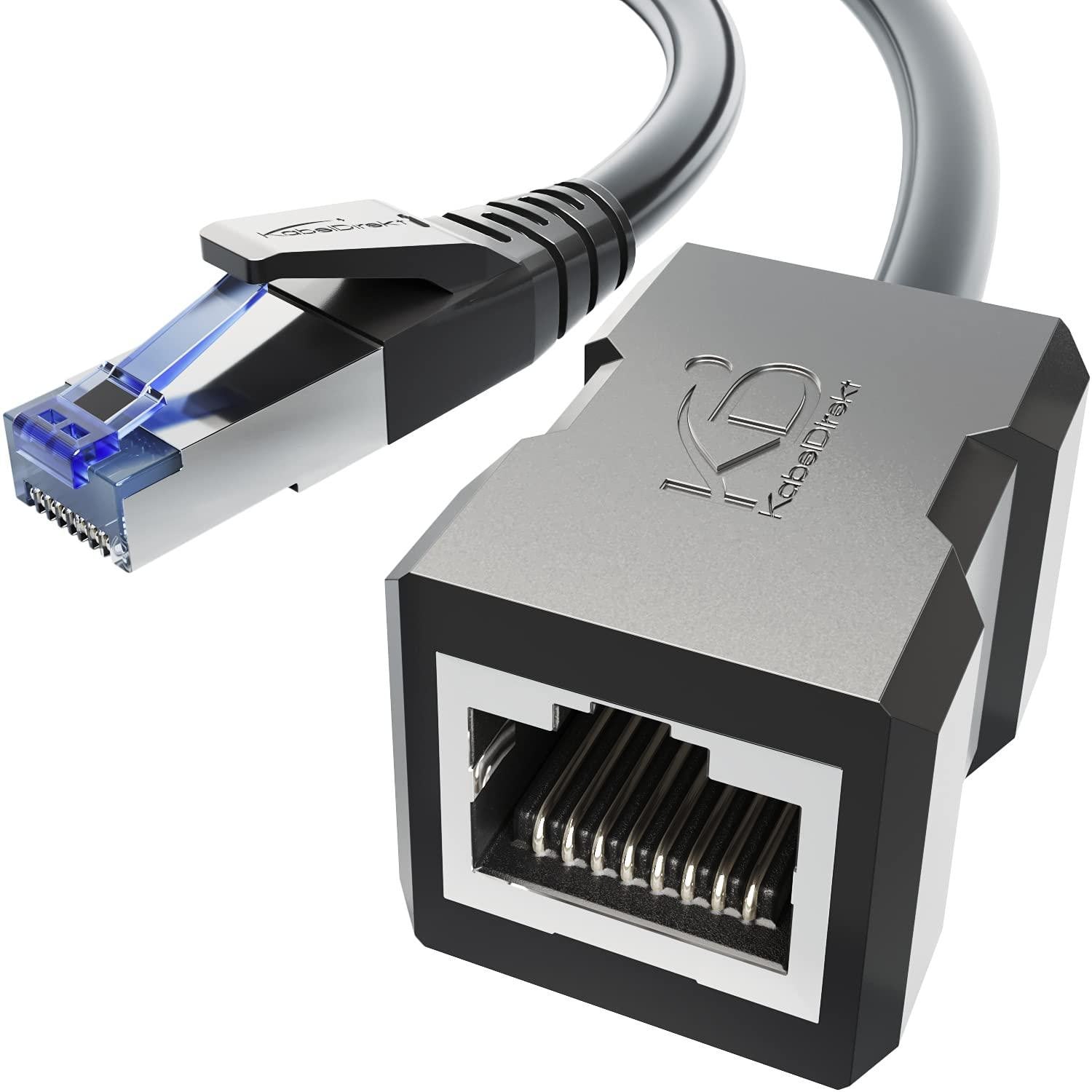 KabelDirekt Cat-7 LAN-verlengkabel, 10 meter, 10 Gigabit, RJ45