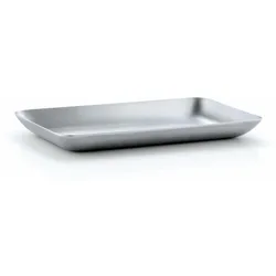 Blomus Basic Tablett, Snackstablett, Beilagenplatte, Platte, Edelstahl, 10 x 17 cm, 63610