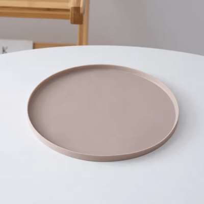 Inspire Curations CleanPaws Silicone Pet Feeding Mat For Cats & Small Dogs khaki