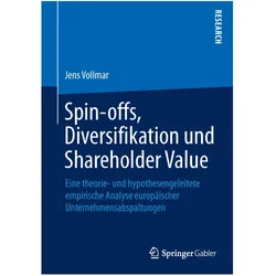 Spin-offs, Diversifikation und Shareholder Value, Fachbücher von Jens Vollmar