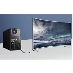 Renkforce RF-4995158 DisplayPort Kabel (1x DisplayPort Stecker - 1x HDMI-Stecker) Schwarz Aluminium (3 m), Videokabel, Schwarz