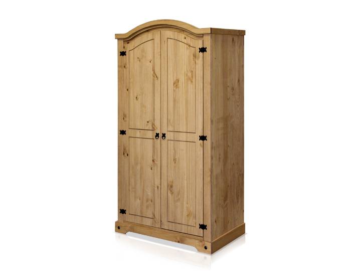 TURANO Kleiderschrank, Material Massivholz, Kiefer honigfarbig