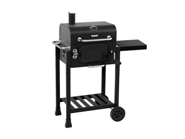 TAINO HERO Smoker klein BBQ Grillwagen Holzkohle-Grill Grillkamin Standgrill Räucherofen Grillrost