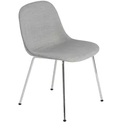 Muuto Fiber Side Chair, tube base, remix 123 / chrome