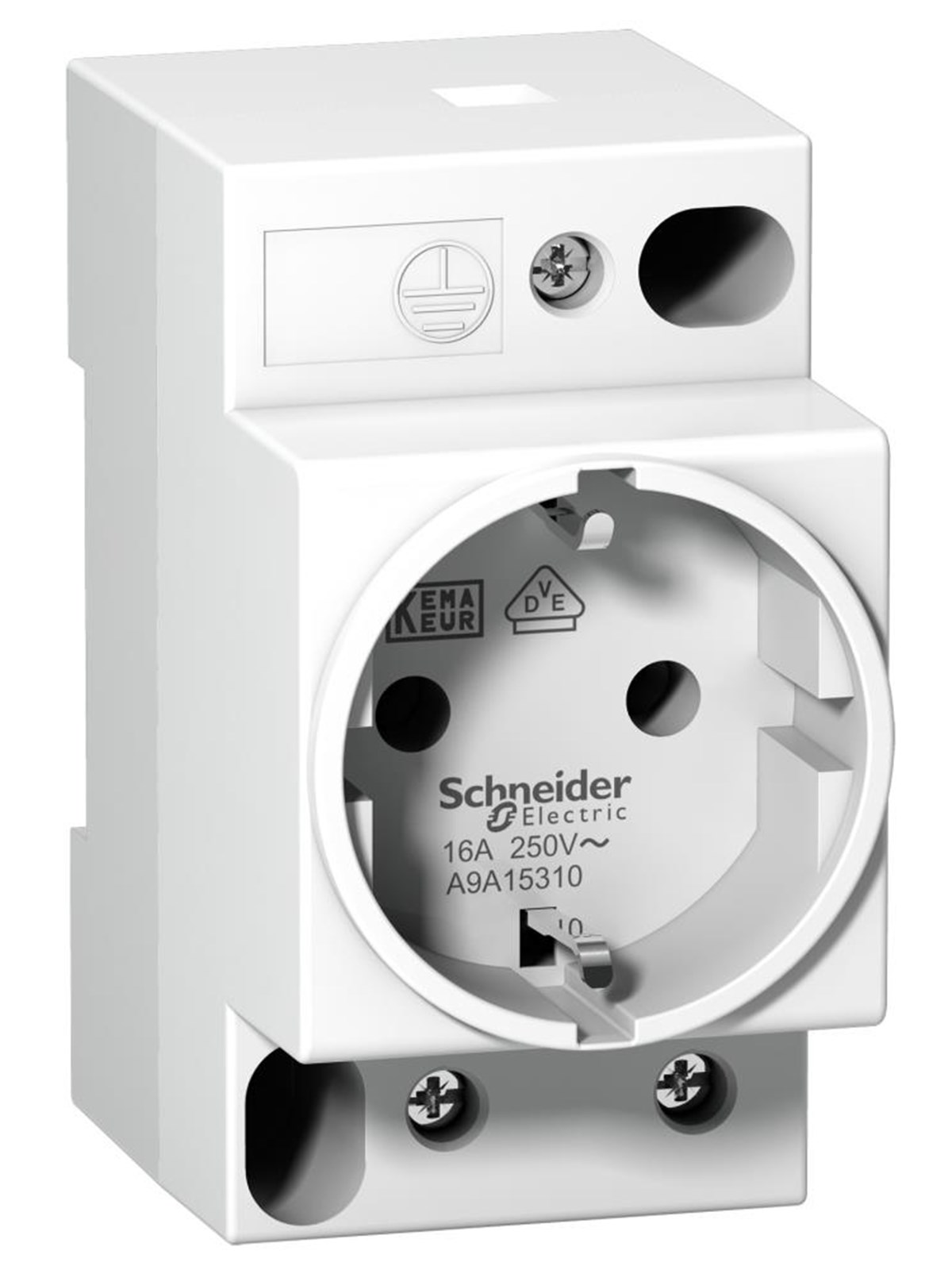 Schneider Electric Acti9 ipc modular din power socket 16 a 2p + e 250 v ac vde