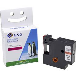 G&G BB-D-G-D1-45017 Kompatibel ersetzt DYMO 45017 Bandfarbe: Rot Schriftfarbe: Schwarz 12 mm 7 m