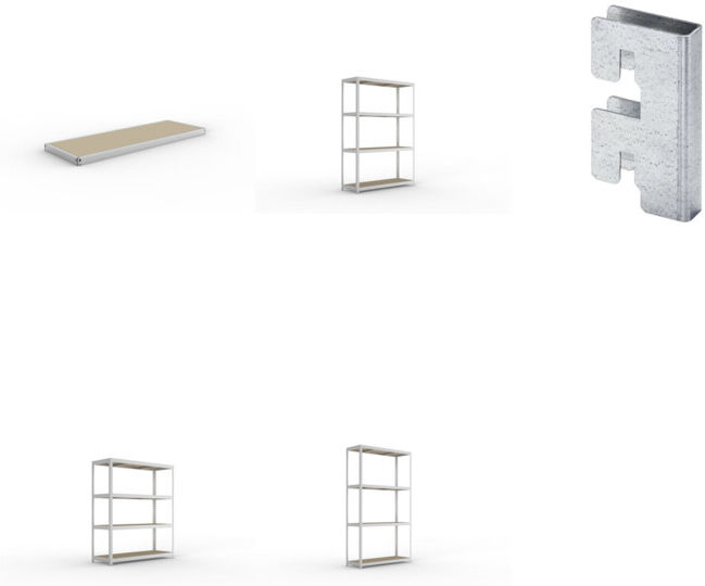 Set META-Regalbau GmbH& Co. KG SPEED-RACK Zusatzfachebene 1700x600 mm in...