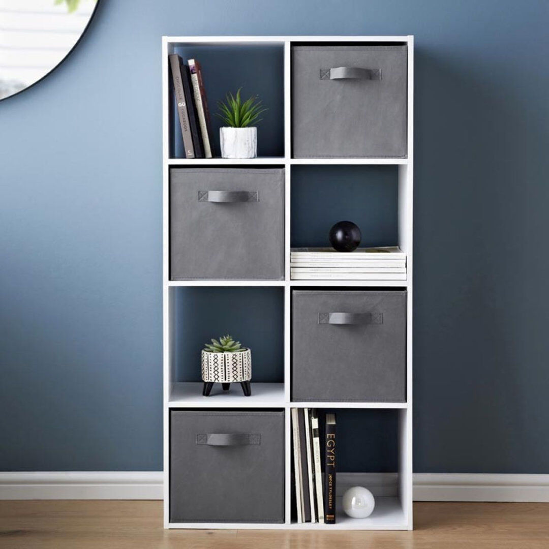 17 Stories Amylia 118 cm H x 60 cm W Bookcase White 118cm H X 60cm W X 28cm D