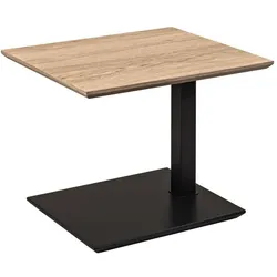 BEISTELLTISCH Cecile 55x47x47 höhenverstellbar Anthrazit/Wildeiche Bianco