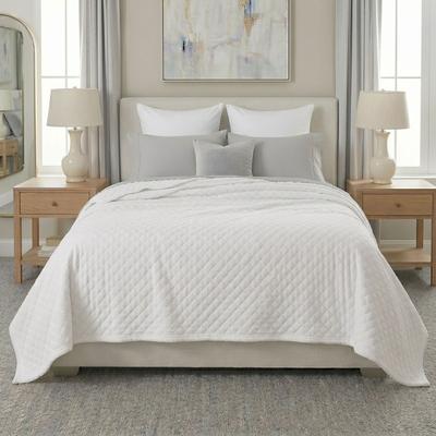 Superior Holly Geometric Textured Lightweight Fleece Blanket, Soft All-Season Bedding