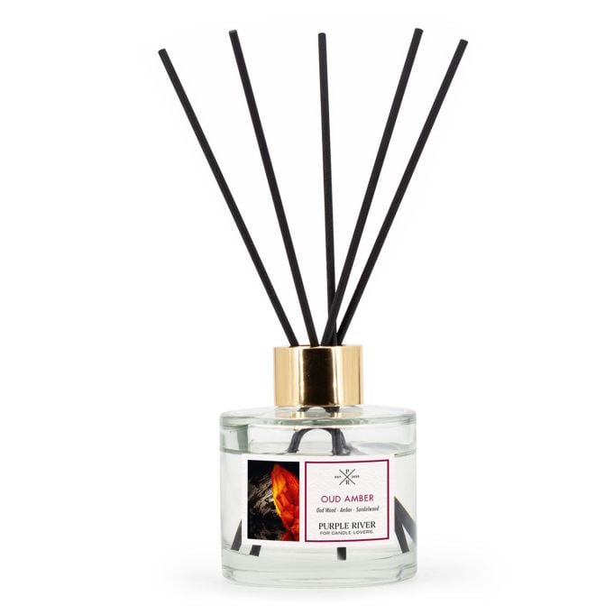 Purple River Rietdiffuser in transparant glas, 100 ml