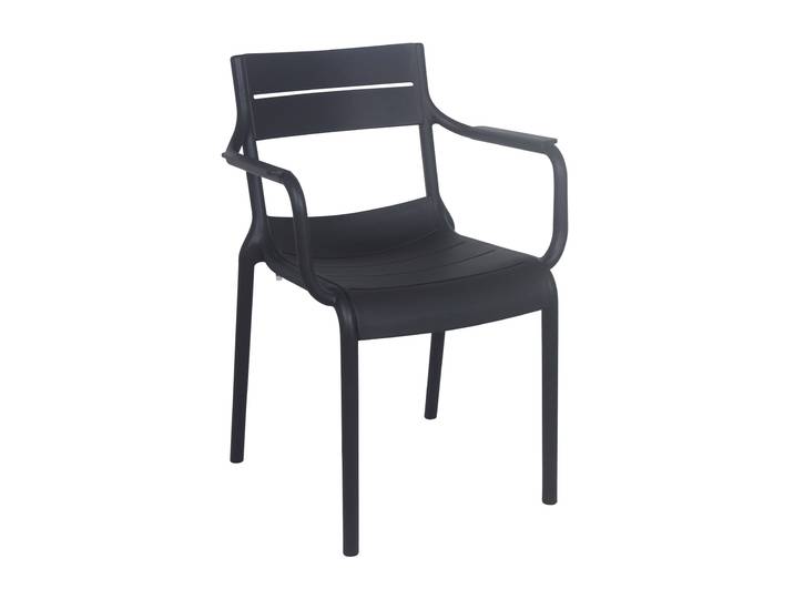 Oviala - Chaise de jardin en plastique avec accoudoirs