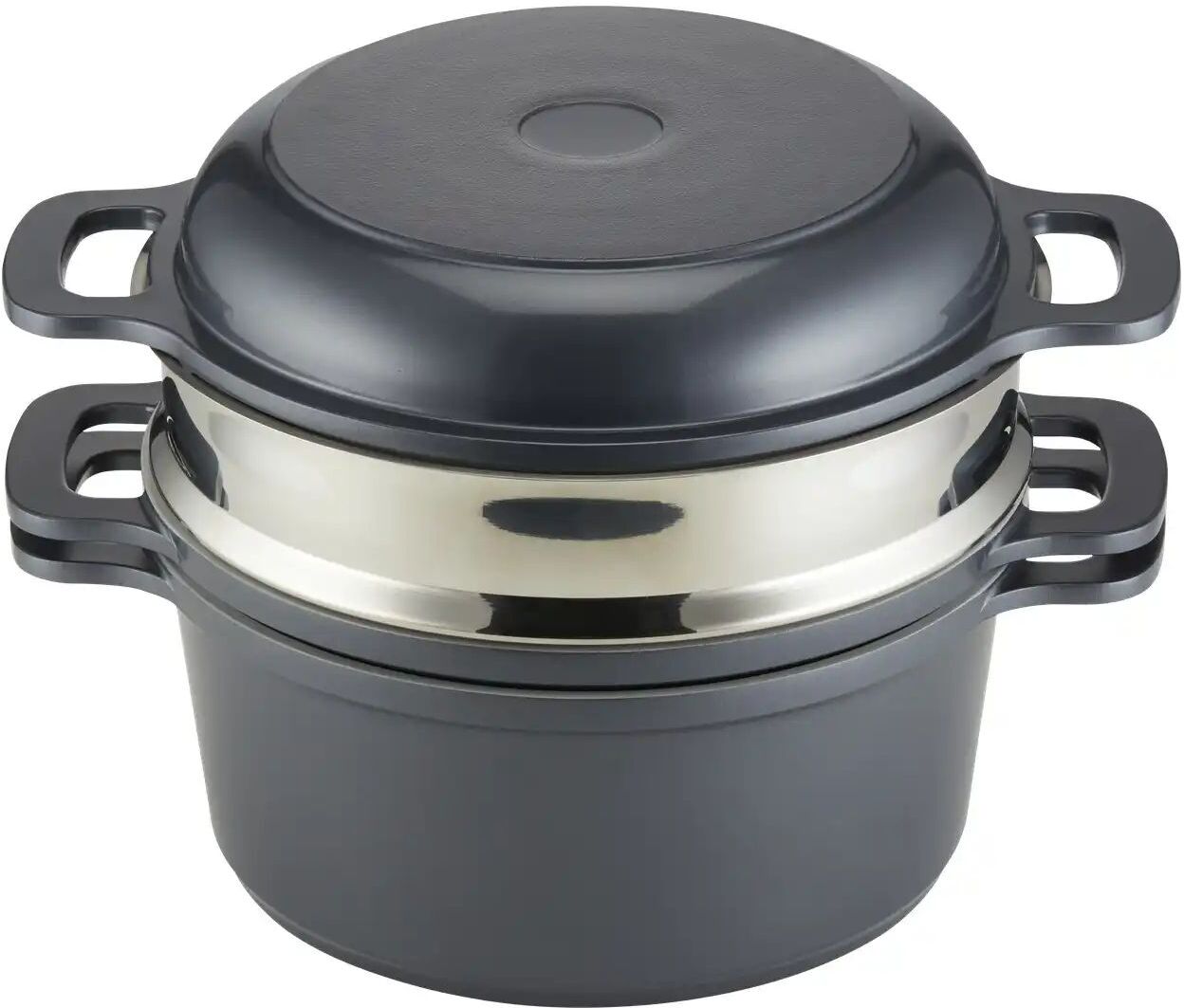 Höffner Topfset  Jasmin ¦ Aluminium-Guss ¦ Maße (cm): B: 27 H: 24,5