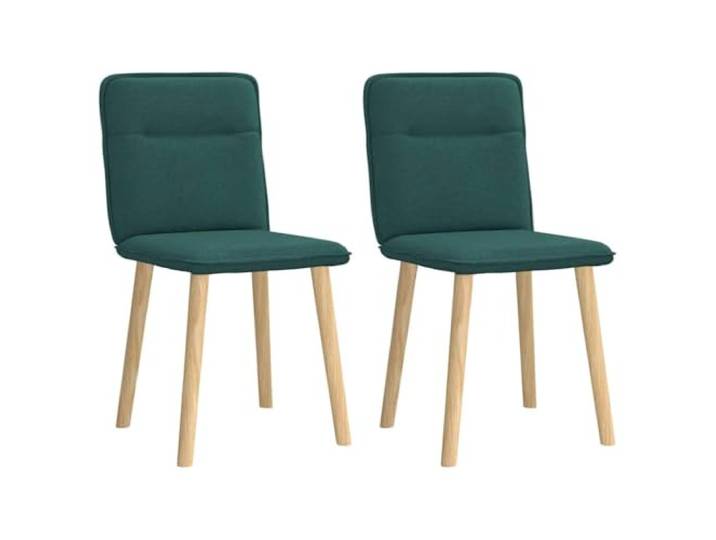 NLQMSU Essstühle, 2 Stück, dunkelgrün, Stoff 2 Stück, dunkelgrün, Polyestergewebe, Rahmen aus Metall und Holz, dicker Schaumstoff, Esszimmer, Wohnzimmer, Gästezimmer