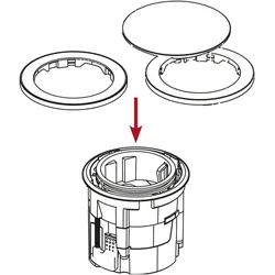 Evoline, Steckdose, One Einbau Steckdose mit Drehdeckel ø 59 mm 230V, Kunststoff schwarz