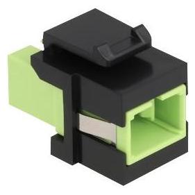 Delock Keystone Modul SC Simplex Buchse zu SC Simplex Buchse lindgrün / schwarz (Keystone Modul) (86811)